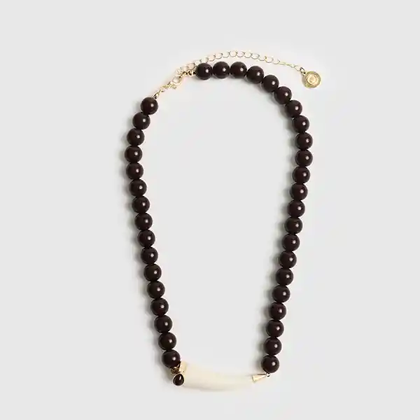 Collar Boho Borlas Café