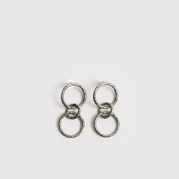Aros Boho Círculos Plateado