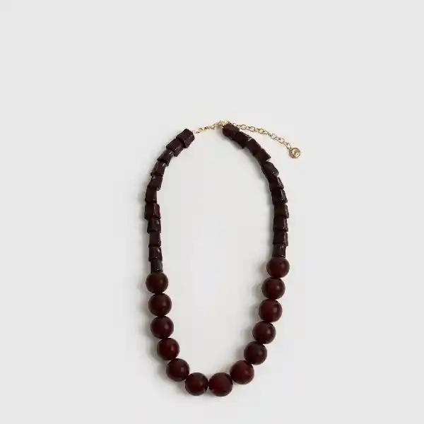 Collar Piedras Combinadas Café