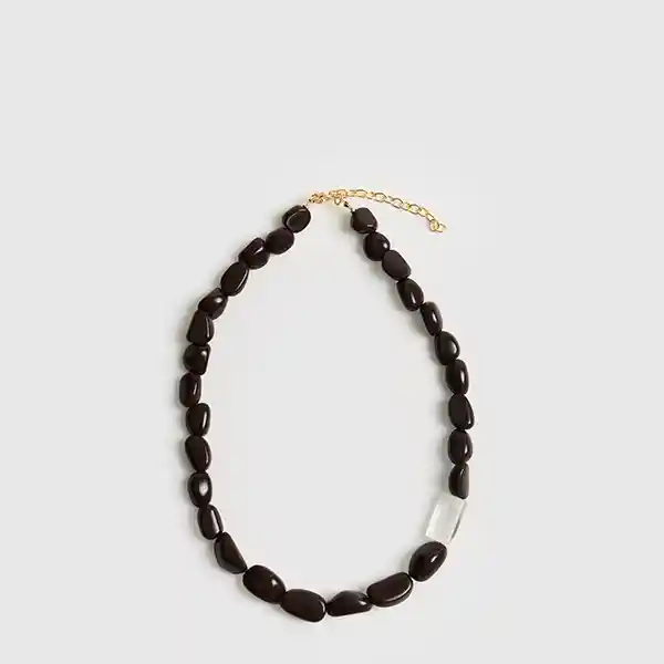 Collar Resina Piedras Café