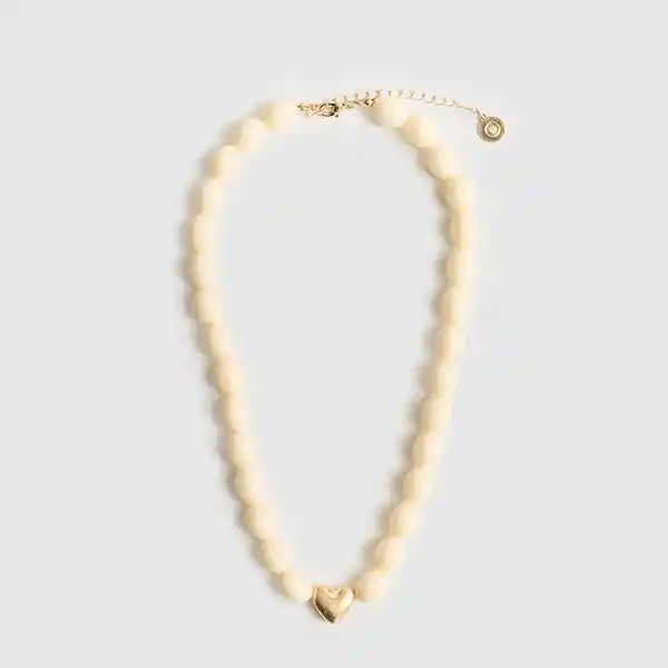Collar Street Corazón Blanco