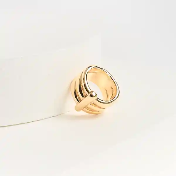 Anillo Tres Capas L Dorado