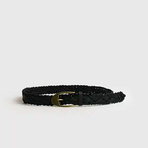 Cinturón Cuero Trenzado S/m Negro