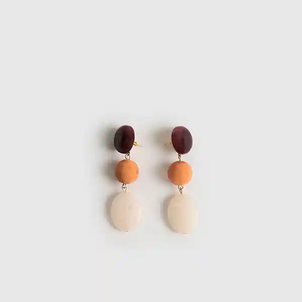 Aros Piedras Colgantes Camel