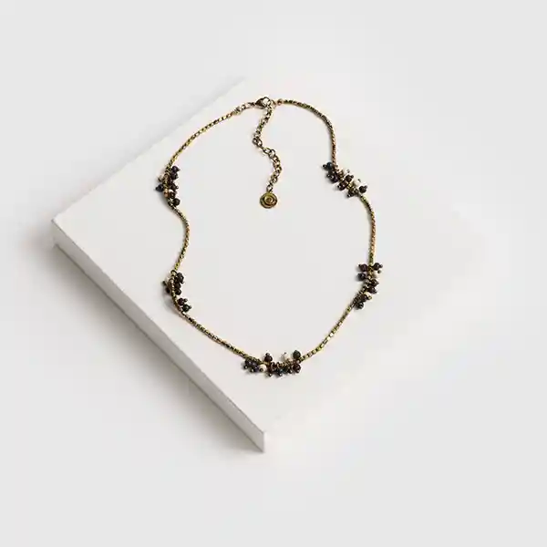 Collar Boho Piedras Verde