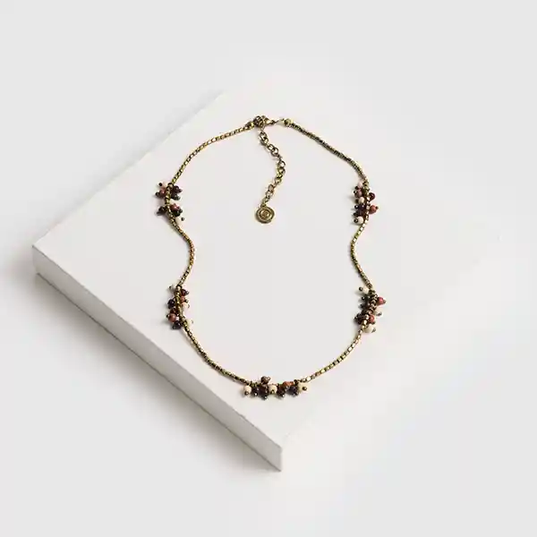 Collar Boho Piedras Café