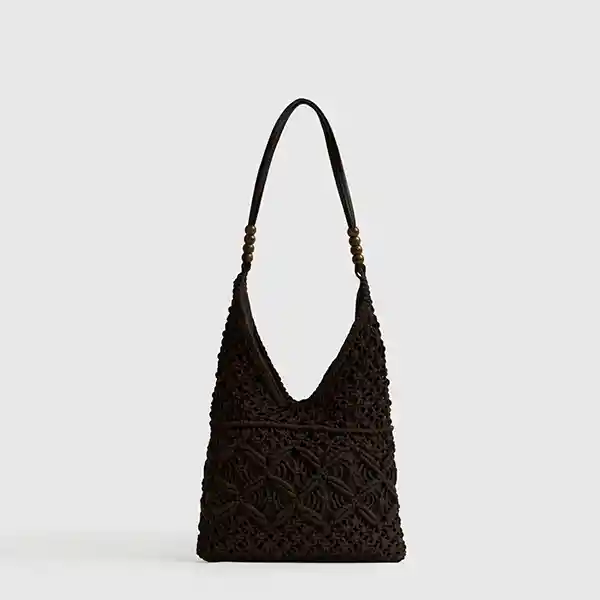 Cartera De Hombro Tejida Paradiso Café