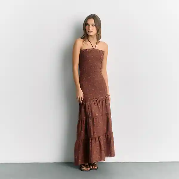 Vestido Paradiso Largo Strapless S Café