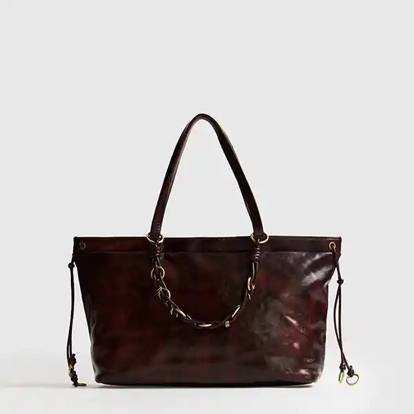 Bolso Notebook Argollas Burdeo