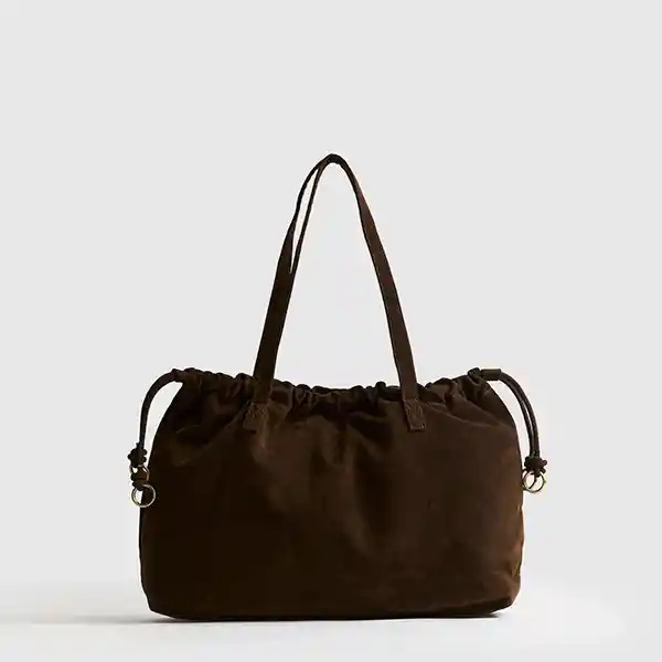 Cartera De Hombro Argollas Café