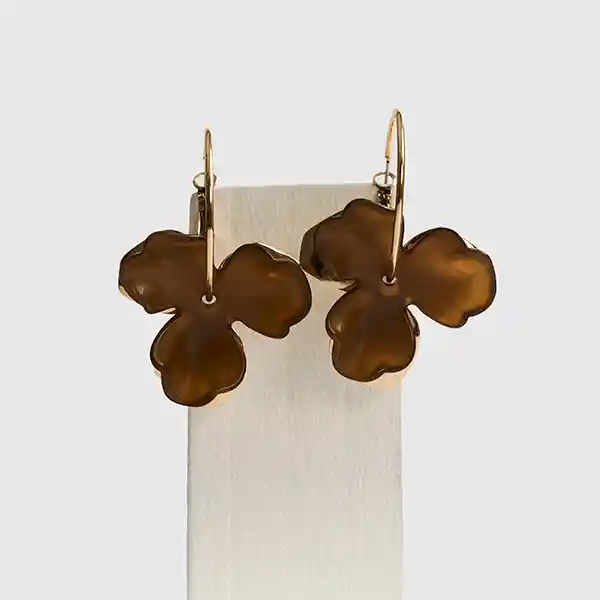 Aros Argollas Flor Café