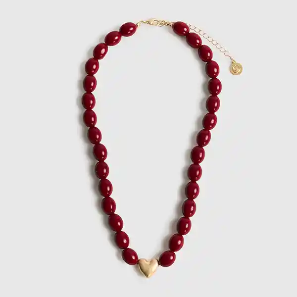 Collar Street Corazón Rojo
