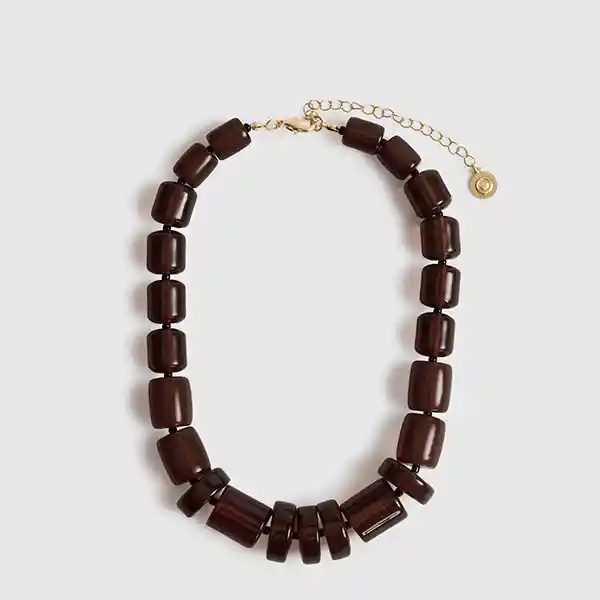 Collar Piedras Irregulares Café
