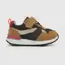 Zapatillas Velcro Elástico Jogging Niño Café Talla 21 Colloky