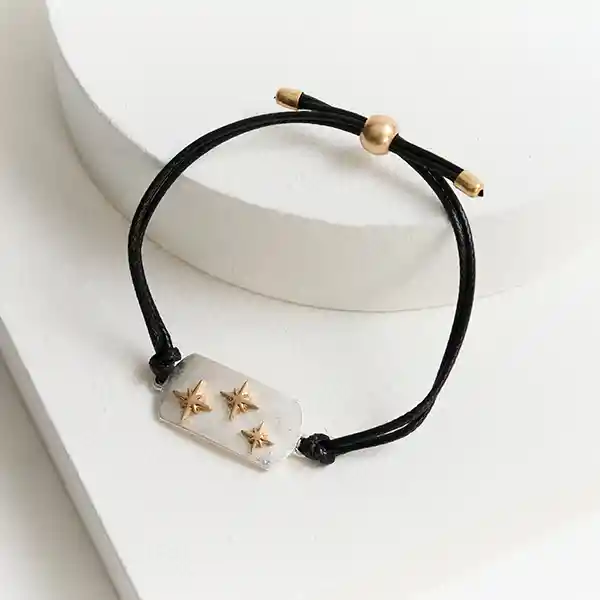 Pulsera Street Cuero Ajustable Negro