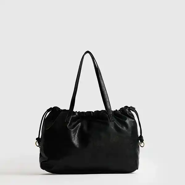 Cartera De Hombro Argollas Negro