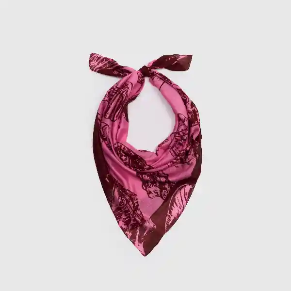 Pañuelo Cuadrado Caracoles Rosado