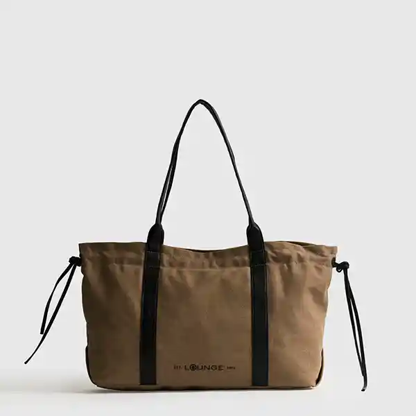 Cartera Tote Canvas Ajustable Café