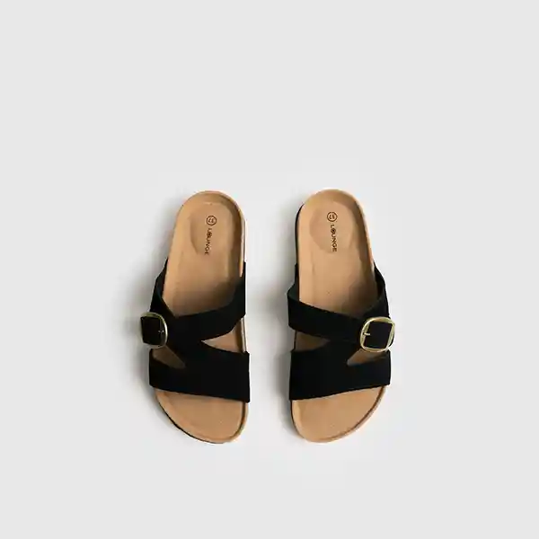 Sandalias Paradiso Negro Cruzada 37 Negro