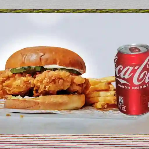 Hamburguesa de pollo broaster