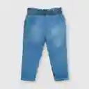 Jean Mezclilla de Bebé Niña Light Denim Talla 9/12M Colloky