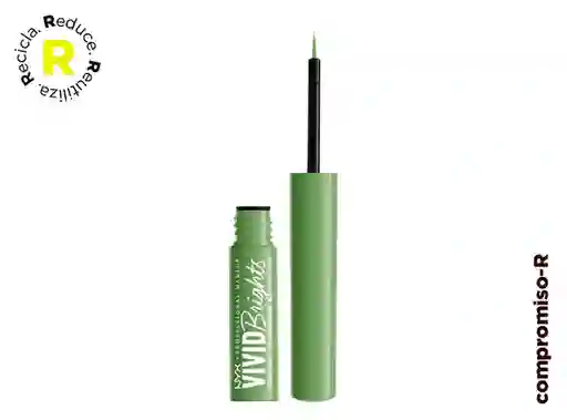 Nyx Delineador Líquido Vivid Bright Liner Ghosted Green