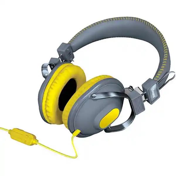 Isound Audífonos Over Ear Hm-260 Amarillo/Gray DGHM-5523