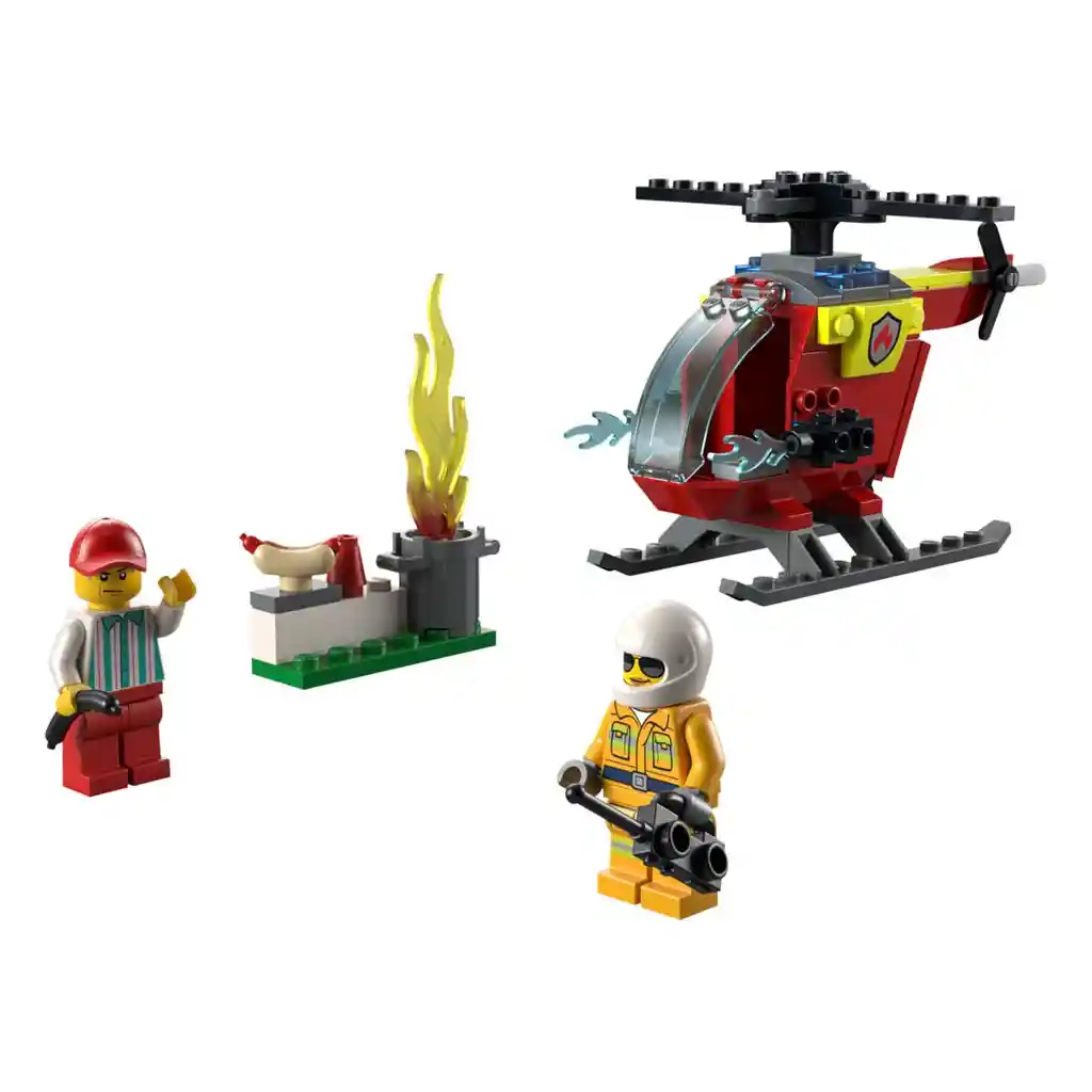 Lego Set de Construcción Helicóptero de Bomberos 123