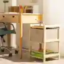 Velador Dos Niveles Con Cajón Textil Casaideas