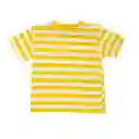 Polera Manga Corta Bebe Niño Amarillo Pillin 18 M