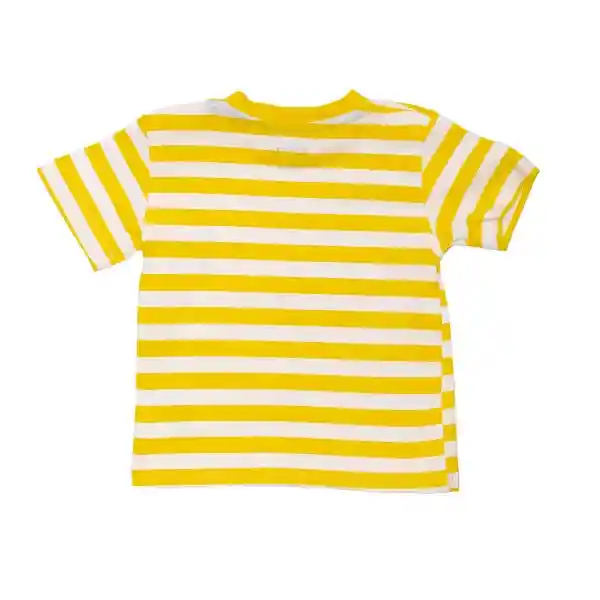 Polera Manga Corta Bebe Niño Amarillo Pillin 18 M