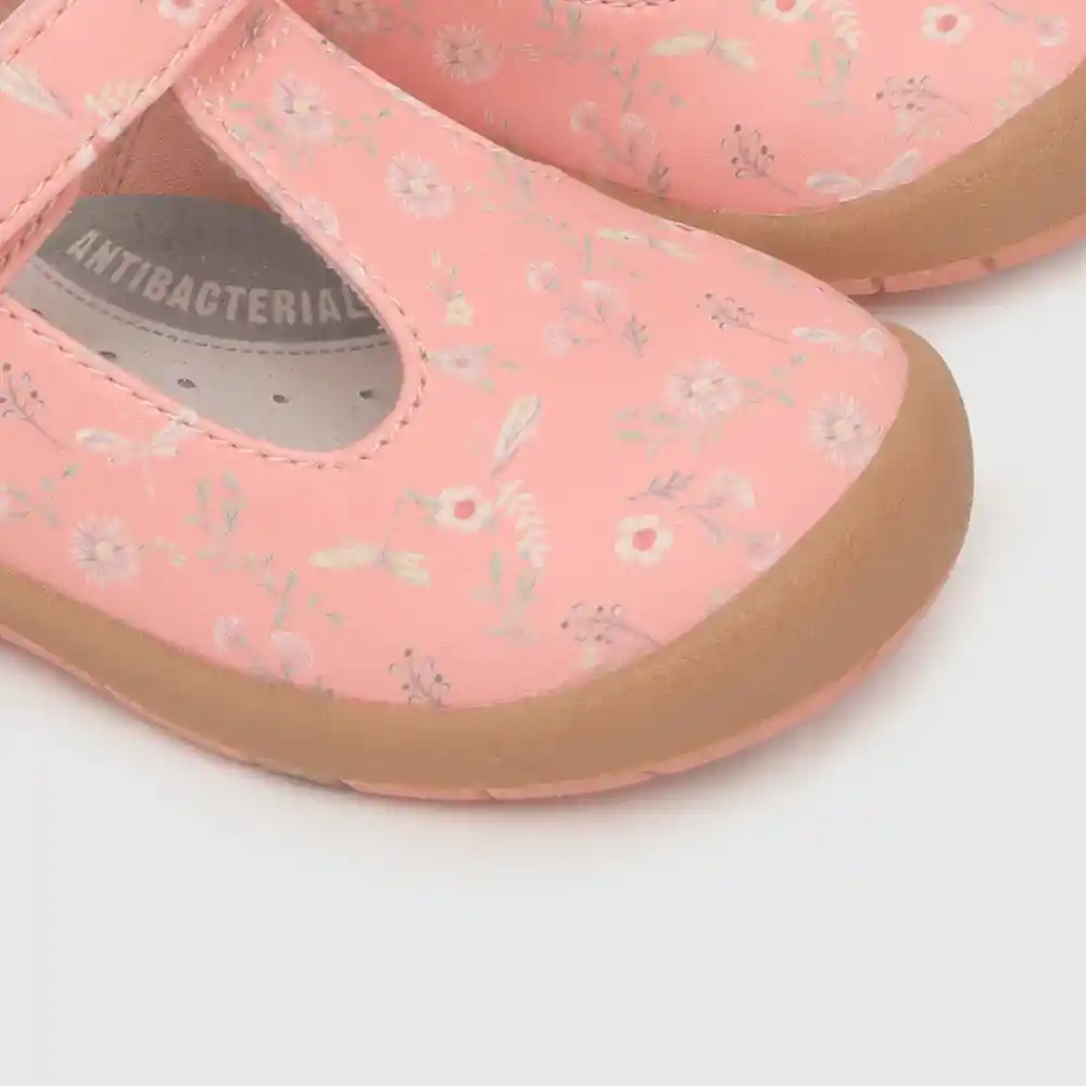 Zapatos Reina Estampado Flores Rojo Talla 24