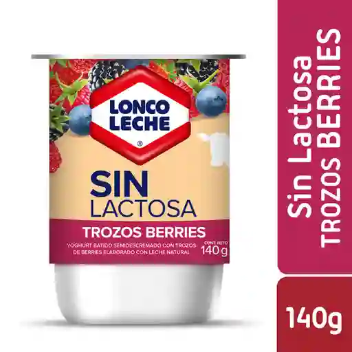 Lonco Leche Yogurt Sin Lactosa Trozos Berries