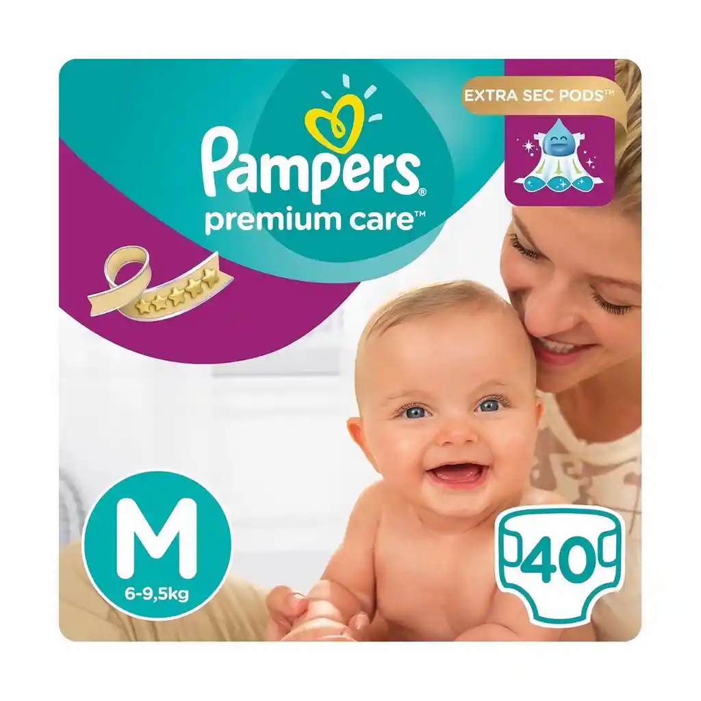Pampers Pañales Premium Care Talla M Extra Sec Pods