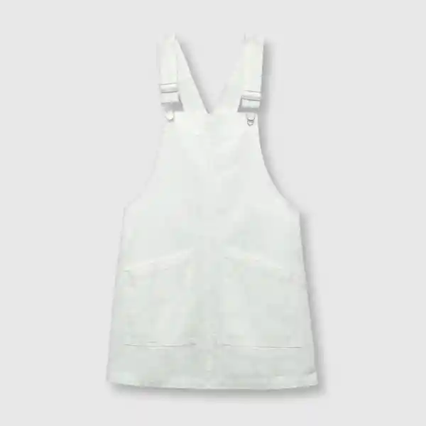 Vestido Jardinera de Niña Off White Talla 3A Colloky