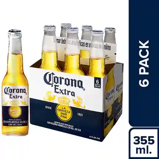 Corona Cerveza Extra Six Pack Long Neck