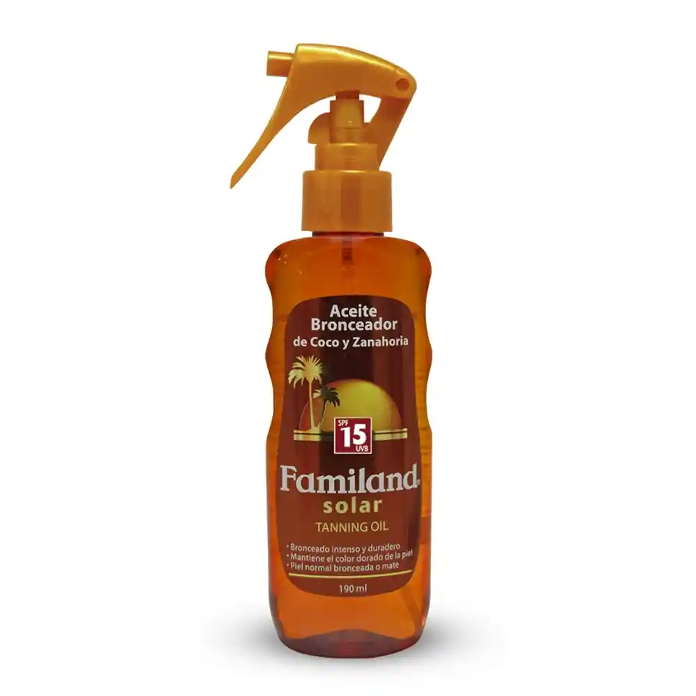 Familand Aceite Bronceador de Coco y Zanahoria en Spray