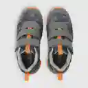 Zapatillas Outdoor Estampada Niño Gris/Naranja Talla 34 Colloky