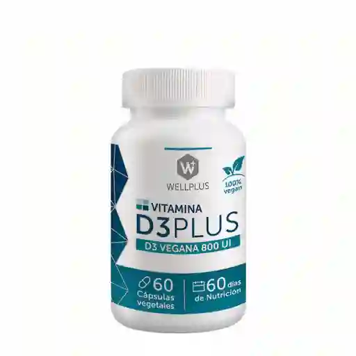 Wellplus Vitamina D3 Vegana (800 UI)