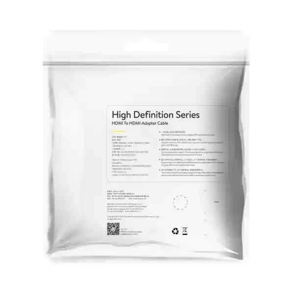 Baseus Cable Adaptador HDMI a HDMI Alta Definición Negro 3 m