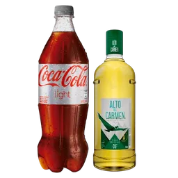 Combo Pisco Alto Del Carmen 35° 750 cc + Coca Cola Light