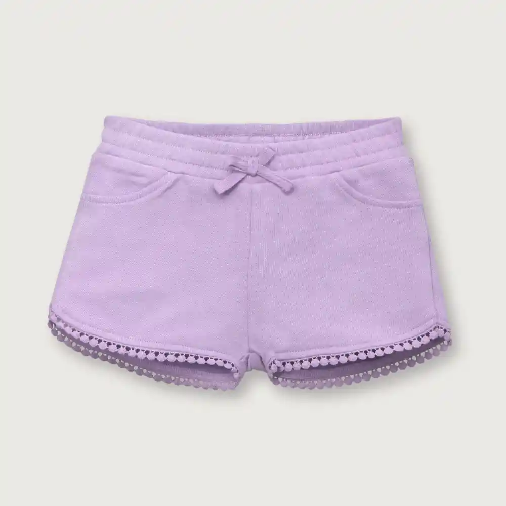 Short Cintura Elástica Niña Rosado Talla 6m