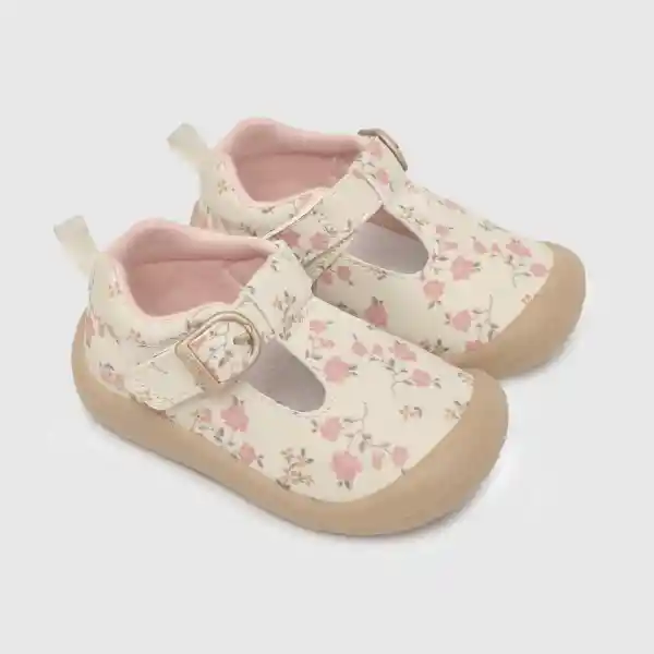 Estampada Reina de Bebé Niña Flores Off White Talla 17 Colloky