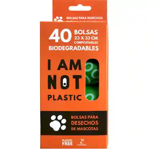 I am Not Plastic Bolsa Para Desechos de Mascotas Rollo