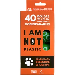 I am Not Plastic Bolsa Para Desechos de Mascotas Rollo