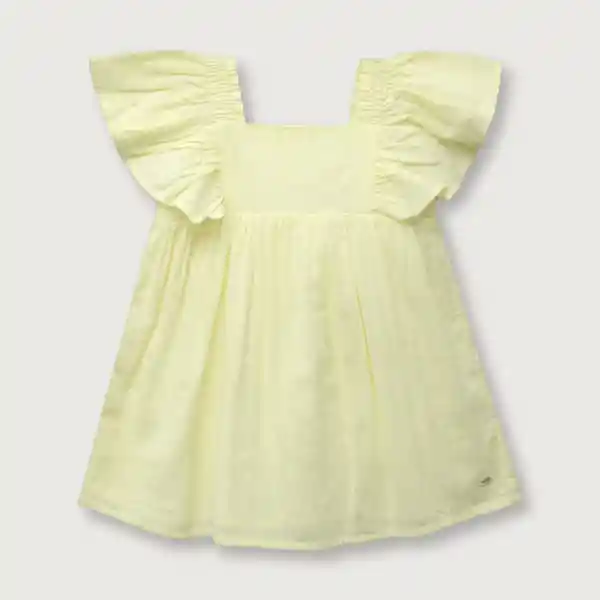 Vestido Lino de Niña Lima Talla 9M Opaline