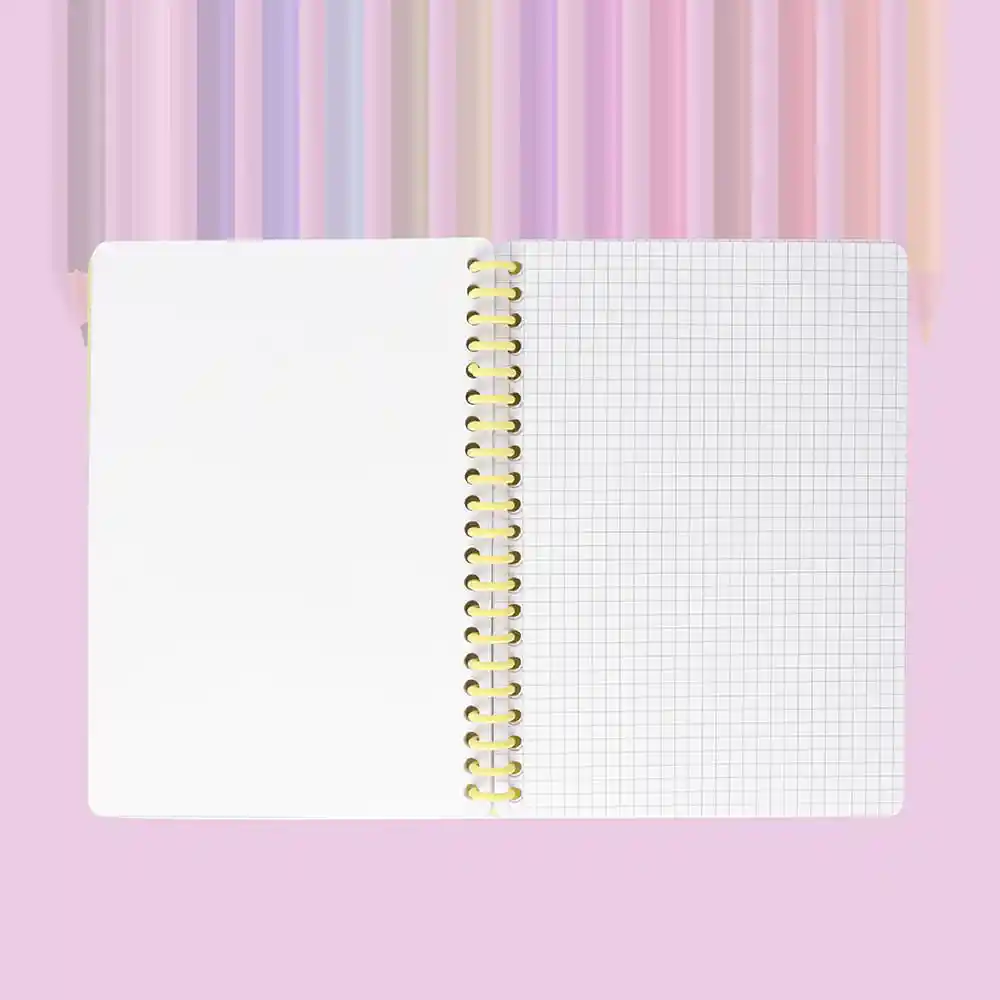 Miniso Cuaderno Liso de Espiral Amarillo