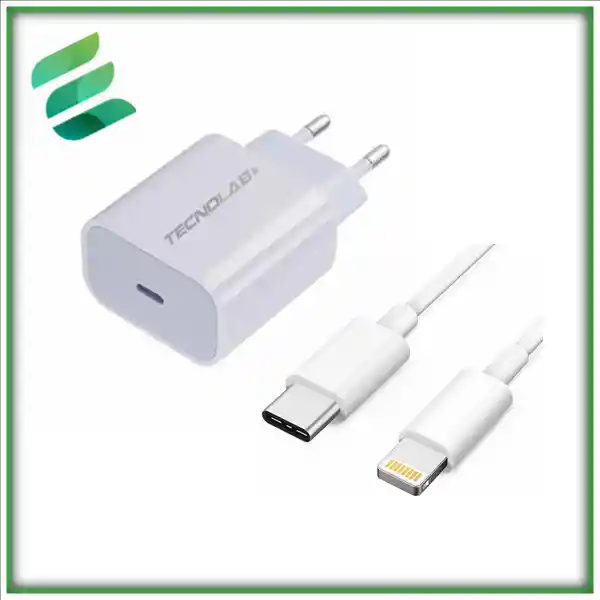 Tecnolab Cargador Usb-c + Cable Tipo C Lightning Carga Rápida