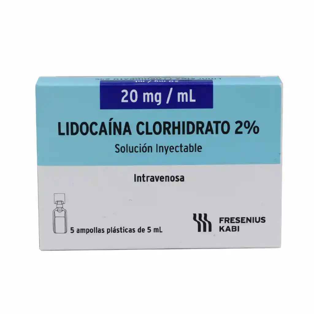 Lidocaína Fresenuis Kabi Clorhidrato Anestesico (2%) Solucion Inyectable