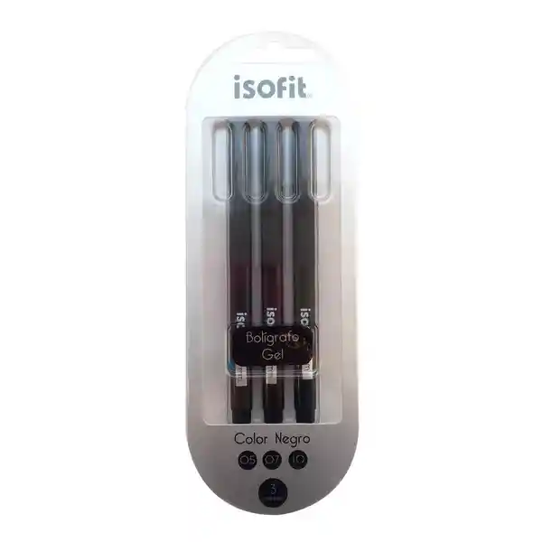 Isofit Bolígrafo Gel Negro